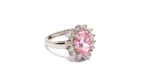 Anello Donna Modello Kate Colore Rosa Pink In Argento 925 Regalo Eventi - Foto 1 di 3