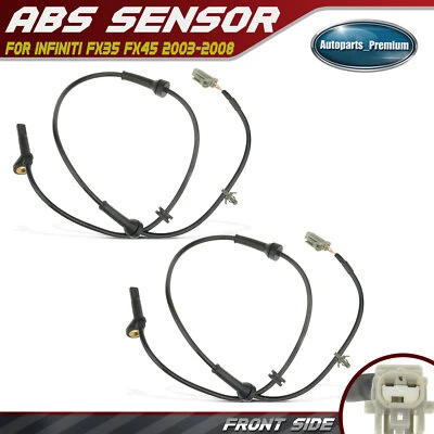 2x Sensor de velocidad de rueda ABS para Infiniti FX35 FX45 2003-2008 delantero izquierdo y derecho Foto 1 de 4