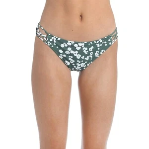 Hobie Surf Shop Reversible Strappy Hipster Bikini Swimsuit Bottom Green White L - Picture 1 of 7
