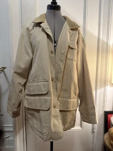 Vintage 90s Izod Mens Corduroy Barn Chore Coat Sz M Trucker Western Cowboy Farm - Picture 1 of 10