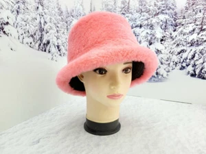Piel de oveja Panamá piel invierno sombrero unisex cubo sombrero regalo para mujer - Imagen 1 de 11