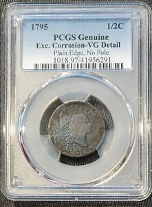 1795 Half Cent. PCGS Very Good Details