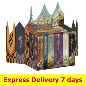 Harry Potter Books Hardcover FREE 8 Postcards The Complete Series Boxed Set 1-7 - Picture 1 of 9