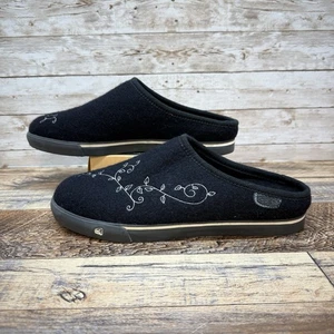 Keen Trillium Größe 10,5 Wollfilz-Pantoletten schwarz Damen Outdoor Memory Foam Slipper - Bild 1 von 10