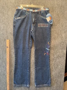 Women’s R.V.T Serve piping hot embroidered jeans Sz 13/14 #2044 - Picture 1 of 16