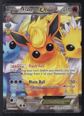 Pokemon TCG: Flareon EX (Full Art) RC28/RC32 Generations Radiant  - Image 1 of 4