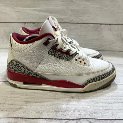 耐克 Air Jordan 3 Cardinal 红色 9.5 码男式 Mid OG 复古 CT8532-126 — 第 1/4 张图片