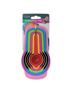 6-Piece Measuring Cups & Spoons Set, Stackable,multicolour - Picture 1 of 8