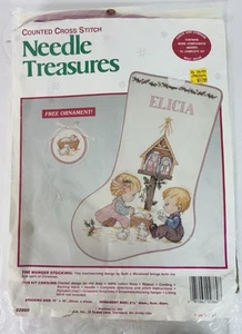 Needle Treasures Stocking Counted Cross Stitch Kit #02860  The Manger NOS USA - Picture 1 of 5