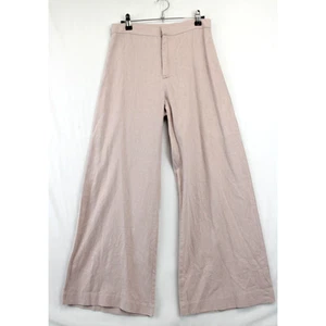 Rubber Ducky Productions Linen Blend Flare Leg Trousers Women S Rose Pink Pants - Picture 1 of 12
