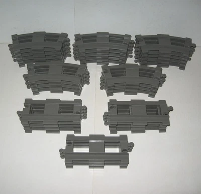 LEGO DUPLO 34 RAILS COURBES & DROITS #2734 2735 TRAIN STRAIGHT & CURVED TRACKS - Photo 1/3