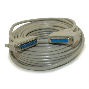 50 Fuß Seriell DB25/DB25 RS232 Stecker auf Buchse VERLÄNGERUNGSKABEL - Bild 1 von 2