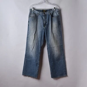 Lucky Brand Jeans Men 34x29 Blue 181 Relaxed Straight Medium Wash (tag 34x30) - Picture 1 of 5