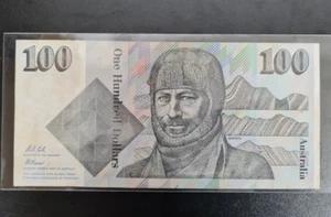 1990 Australia 100 Dollars BANKNOTE Circulated - Picture 1 of 2
