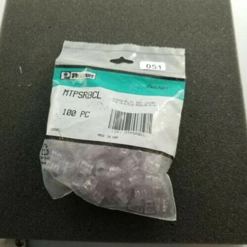 NEW PANDUIT MTPSRBCL 100 Pc  Strain Relief boot for tx-6 plus modular plug - Image 1 of 1