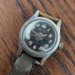 Reloj Gotham Vintage Niños Esfera Negra Años 40 para Reparar, Antigolpes (BS3) - Imagen 1 de 9