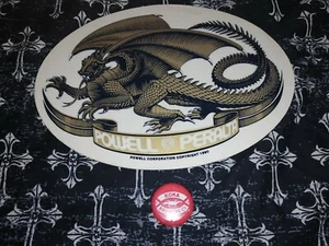 BONES Powell Peralta OG Golden Dragon 1980 Spiky tail Lrg Skateboard sticker HTF - Picture 1 of 1