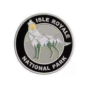 Isle Royale National Park Wolf Forest Embroidered Patch Iron / Sew-On Applique - Picture 1 of 21