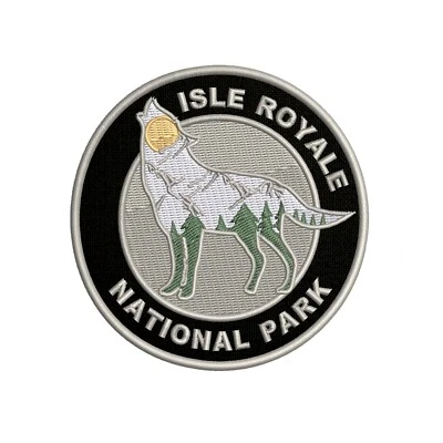 Isle Royale National Park Wolf Forest Embroidered Patch Iron / Sew-On Applique - Image 1 of 4