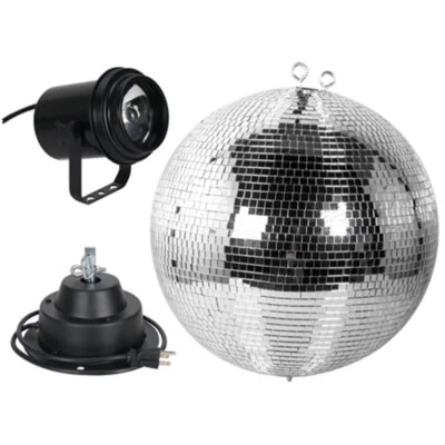 Eliminator American DJ M600EL w/ 16" Mirror Ball/AC Motor PL-1000 Pinspot Light - Image 1 of 4