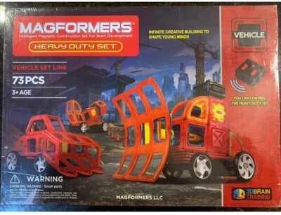 Magformers Plymouth Heavy Duty 73pc Vehicle Line Intelligent Magnetic for Brain - Image 1 of 3