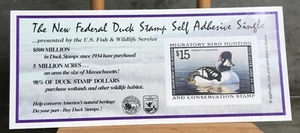 Mint #RW65A 1998 - 1999 US Federal Duck Stamp Purchased from Post Office - Picture 1 of 7