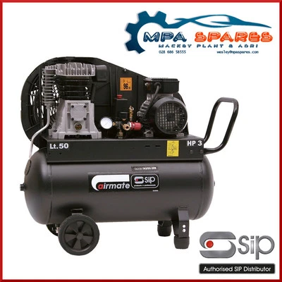 SIP 06258 AIRMATE TN3/50-SRB OIL LUBRICATED BELT DRIVE AIR COMPRESSOR - 145 PSI - Image 1 of 2