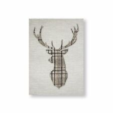 Art for the Home Tartan Stag Printed Canvas