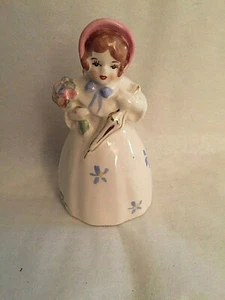 Vintage Keramik Dame mit Goldrand Sonnenschirm - Bild 1 von 3