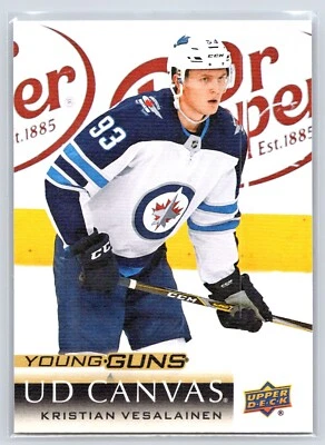 2018 19 Upper Deck Kristian Vesalainen Young Guns Canvas #C111 Winnipeg Jets - Image 1 of 2