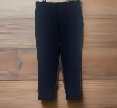 Pantalones para mujer Nanette Lepore 8 pantalones pantalones delanteros planos elásticos pierna recta negros Foto 1 de 4