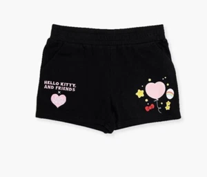 Care Bears x Hello Kitty Kids y2k Cotton Shorts 9/10 or Adult Extra Small-Black - Picture 1 of 2