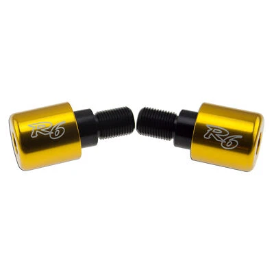 Controle deslizante de peso dourado para Yamaha YZF 99-05 R6s extremidade da barra de punho CNC R6 parada gravada - Imagem 1 de 2