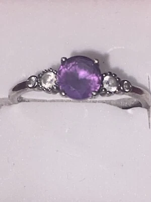 Alejandrita para mujer púrpura/verde azulado creada en laboratorio 18kWG aleta pasa probador de diamantes? Foto 1 de 4