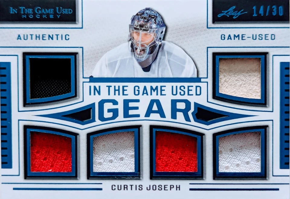 🔥#/30 CURTIS JOSEPH 6 RELIQUIAS 2020-21 HOJA EN EL JUEGO CAMISETAS EQUIPO USADAS ITG🔥 Foto 1 de 4