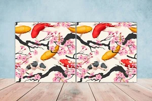 Azulejos de pared de cerámica para peces Koi ducha salpicadero azulejos japoneses Japón - Imagen 1 de 2