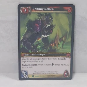 Tarjeta de juego de cartas coleccionables de lámina poco común World of Warcraft Drums of War Johnny Rotten 175/268 - Imagen 1 de 3