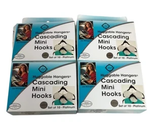 Joy Managano 40 Huggable Hangers Cascading Mini Hooks Platium 4 Packs of 10ea - Picture 1 of 2