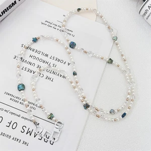 Universal Phone Case Crossbody Long Chain Pearl Beaded Anti-lost Phone Chain_Q - Zdjęcie 1 z 4
