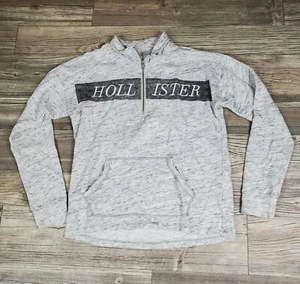Suéter gris con cremallera Hollister 1/4 para mujer talla pequeña - Imagen 1 de 11