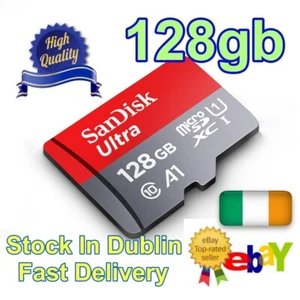 128gb Micro SD Card Sandisk TF Fast Speed A1 U1 Storage Class 10 100MB - Bild 1 von 4