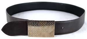 Cinturón reversible para hombre CARTIER negro y marrón espresso cuero logotipo hebilla L - Imagen 1 de 6