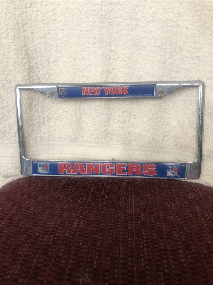 NEW YORK RANGERS CHROME LICENSE PLATE FRAME HIGH QUALITY DOMED GRAPHICS NHL - Image 1 of 1