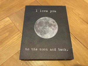 Letrero de lienzo I Love You To The Moon and Back - Imagen 1 de 1