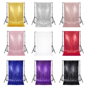 Glitter Sequin Wedding Backdrop Curtain Photo Booth Background Event Party Decor - Picture 1 of 22