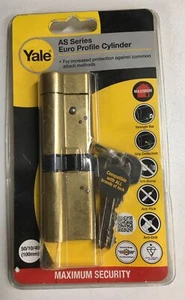 YALE EURO DOBLE CILINDRO ANTI-AJUSTE 6 PINES EN LATÓN 50/10/40 100MM - Imagen 1 de 3