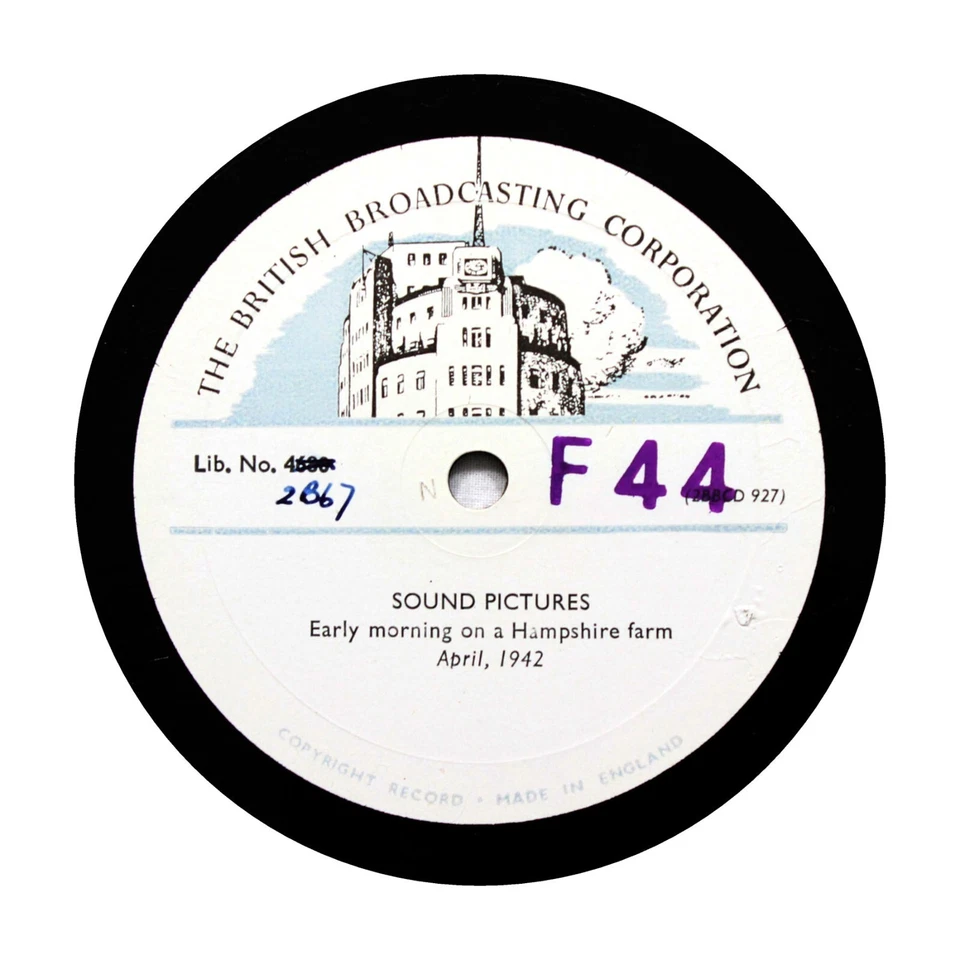 BBC SOUND EFFECTS LIBRARY "Early Morning On A Hampshire Farm 1942" 12" 4680 [78] - Image 1 of 1