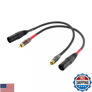 Suanqi Cinch auf XLR Kabel, XLR Stecker auf Cinch Stecker Kabel, Cinch Stecker auf XLR Stecker HiF - Bild 1 von 5