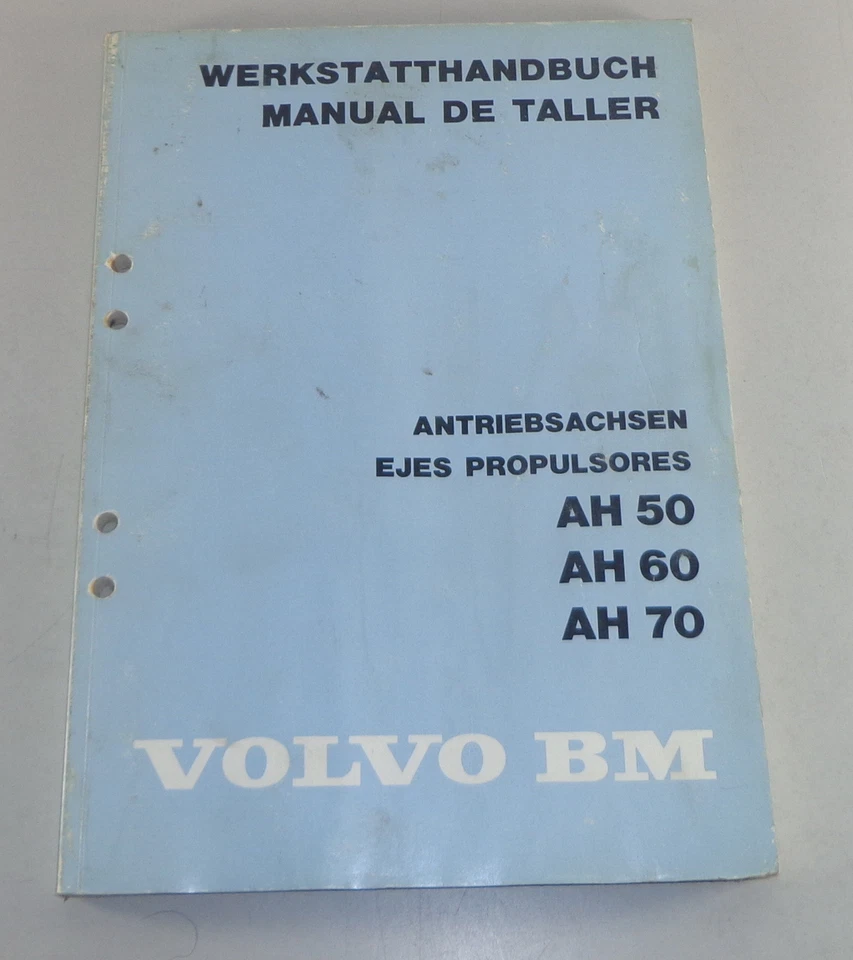 Manual de Taller Volvo Bm Antriebsachsen Ah 50/60/70 Stand 01/1982 - Imagen 1 de 1