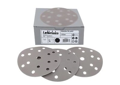 LACKIERLADEN Schleifscheiben auf Folie 50 Stück 150 mm 14+1 (15) Loch P240 | klett P 240 150m